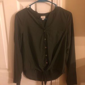 Olive Green Blouse